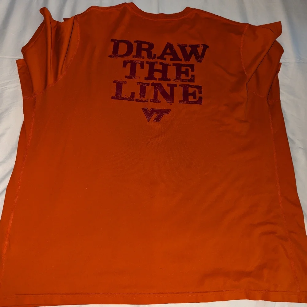 Nike Virginia Tech Hokies 'Draw The Line' Men's XXL Dri-fit Shirt Sleeve T-Shirt - Picture 4 of 5